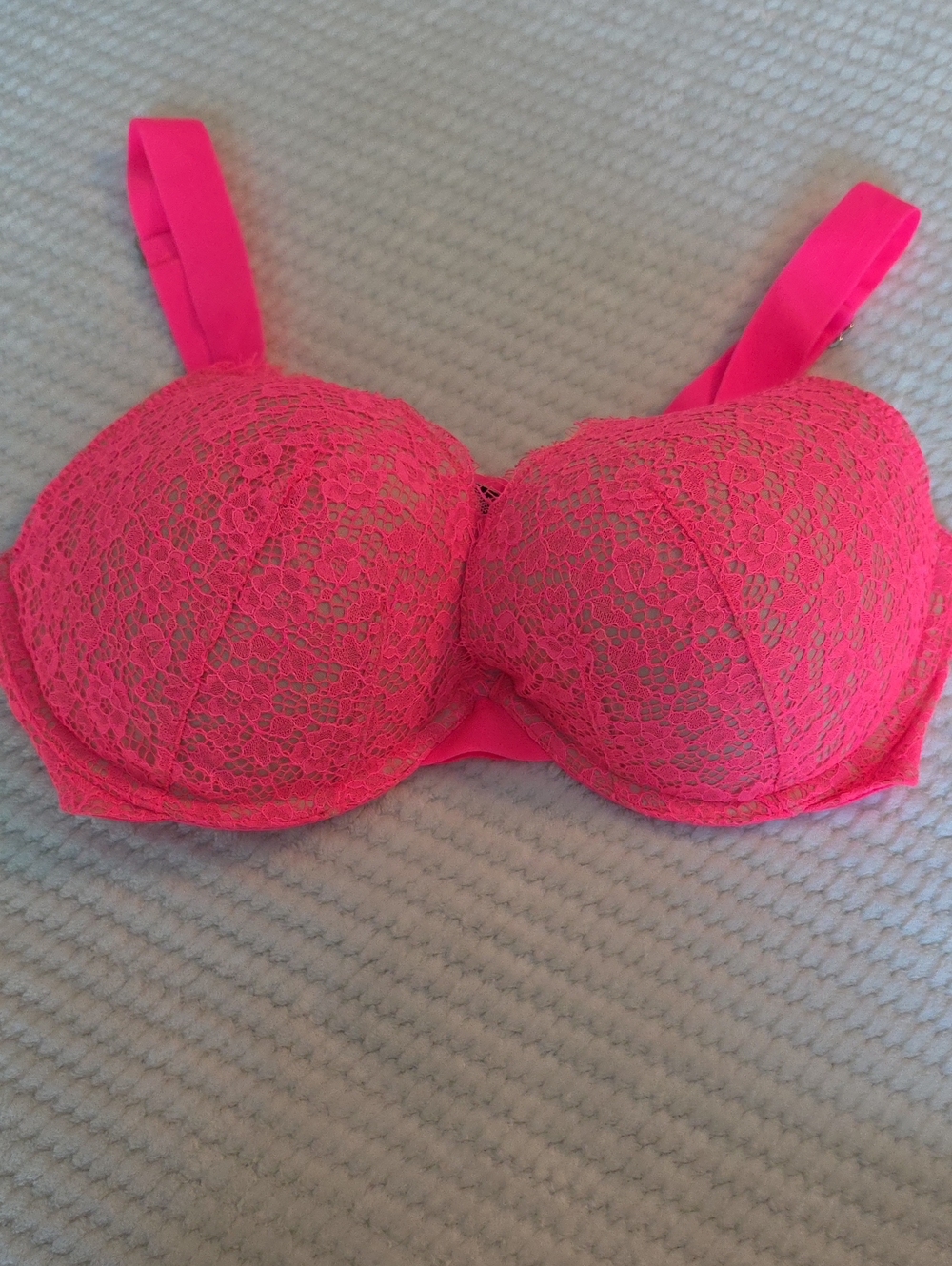 Victoria Secret Women’s Lace Push-Up Bra - Neon Pink Brand New - Picture 3 of 6